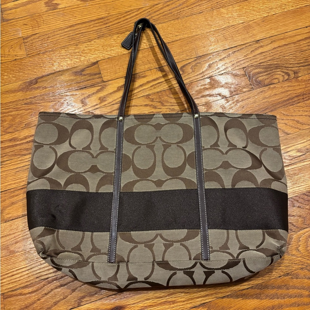 Brown & Tan Coach Tote